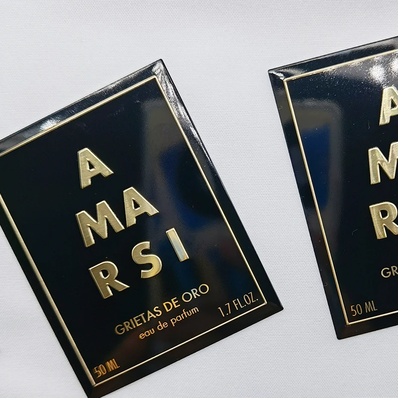 Candles Stickers Custom Aluminum Metal Foil Chrome Adhesive Candle Label for Candle Jar