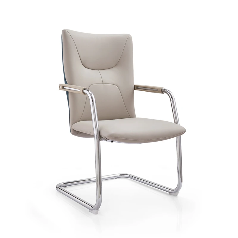 Недорогой стул для конференций, легкие мягкие стулья со средней спинкой для конференц-зала, Кожаные Офисные стулья с стальной рамой