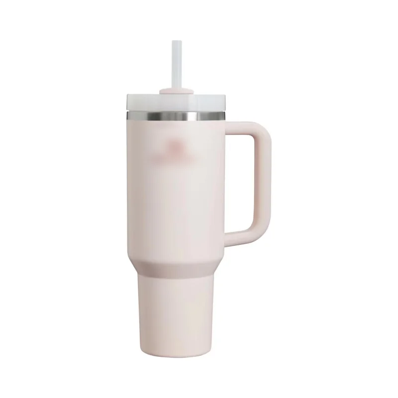 Modern 40oz Tumbler with Handle and Straw Lid Double Wall Vacuum Reusable Stainless Steel Insulated Water Bottle Travel Mug Cup