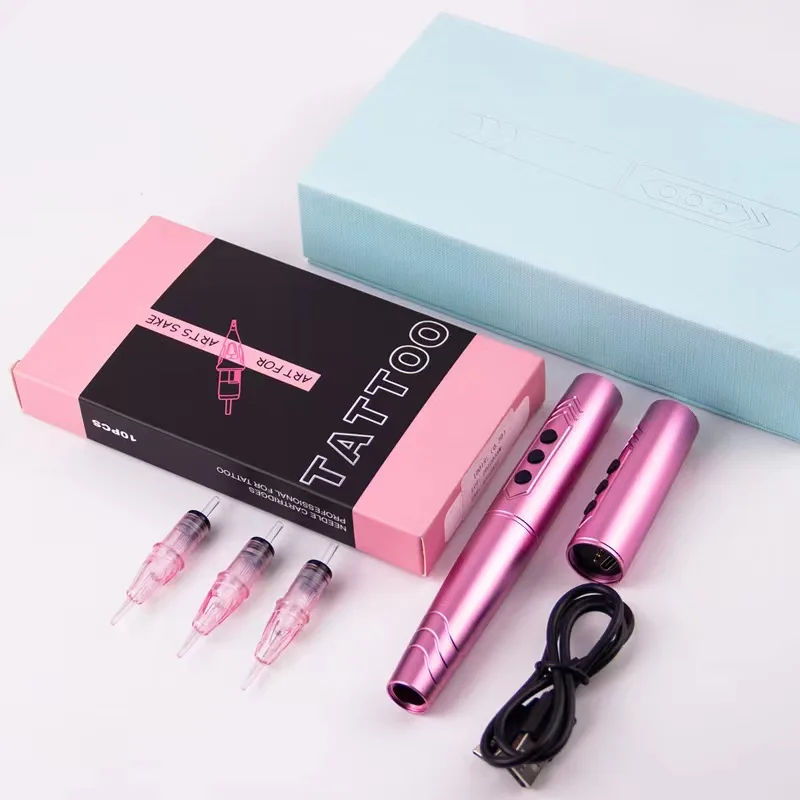 2 batteries PMU Tattoo Machine Set Best Tattoo Machine SMP Brands Wireless Tattoo Machine Kit for Permanent Make Up brows