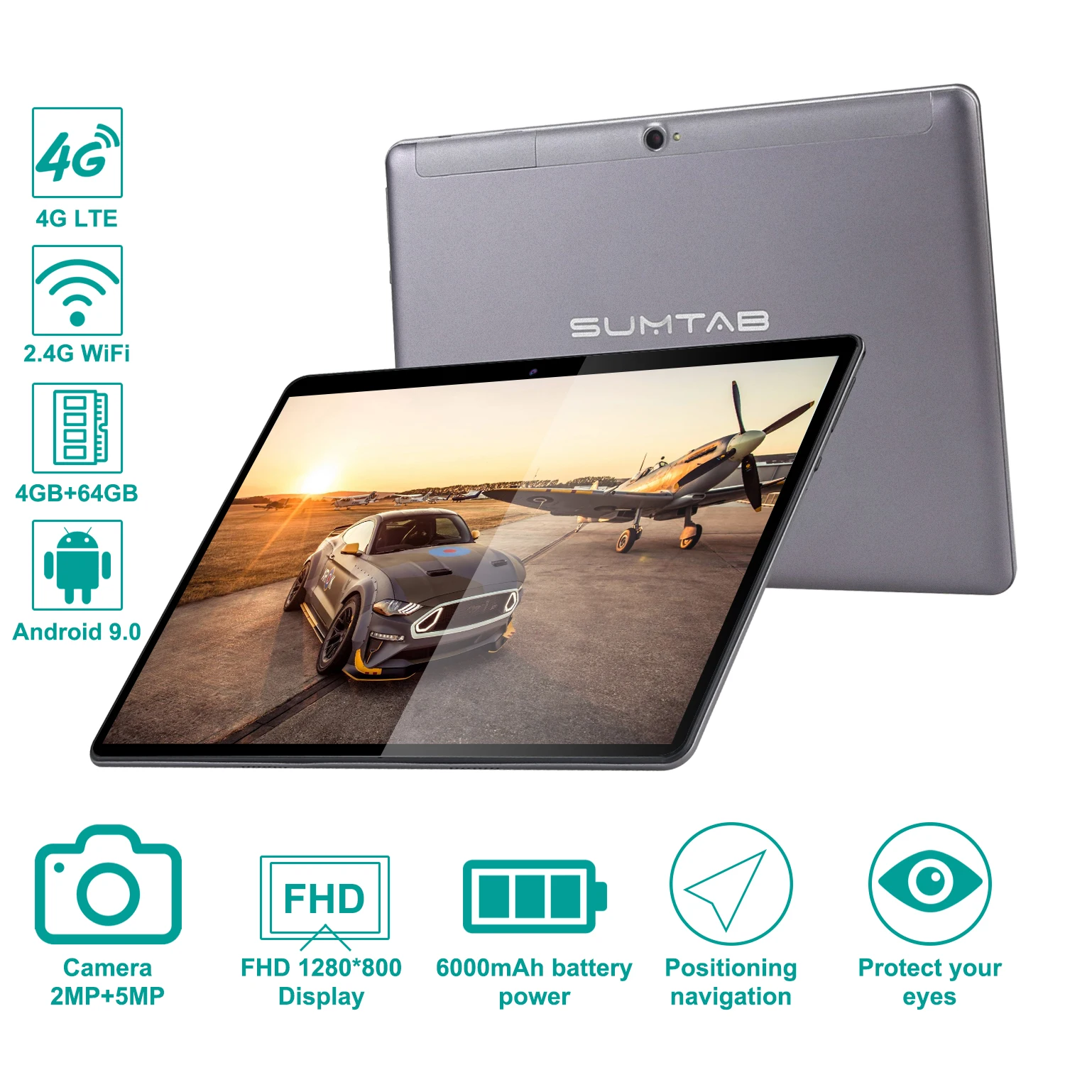  OEM 10 1 дюймовый Android 7 0 8 1280*800 32GB 3G WCDMA планшет с чехлом для