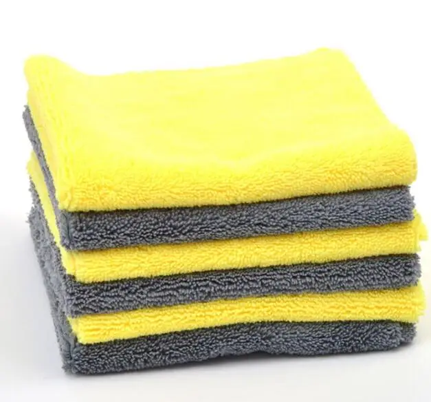 Wholesale Ultrasonic Cut Edgeless super plush Microfiber detailing Towels for car wax