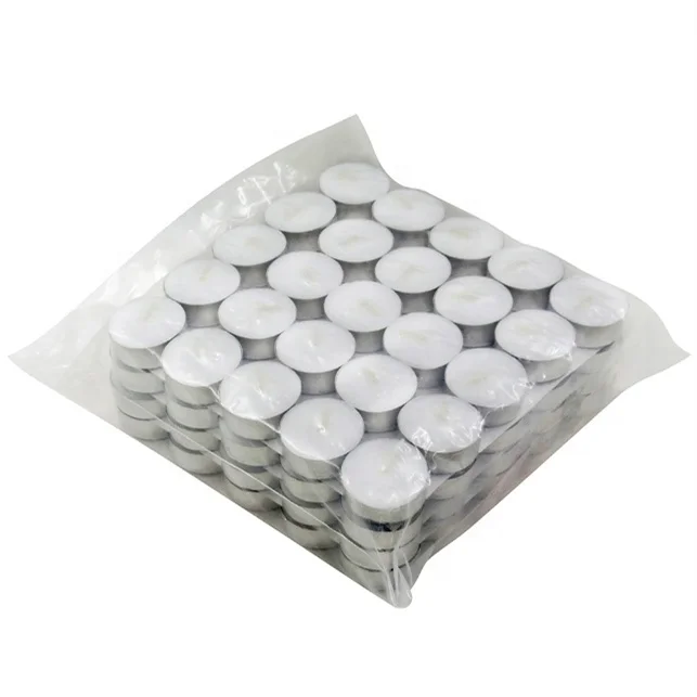 4 6 8 hours Burning Time Pressed tea light wax candles unscented white tealight candle