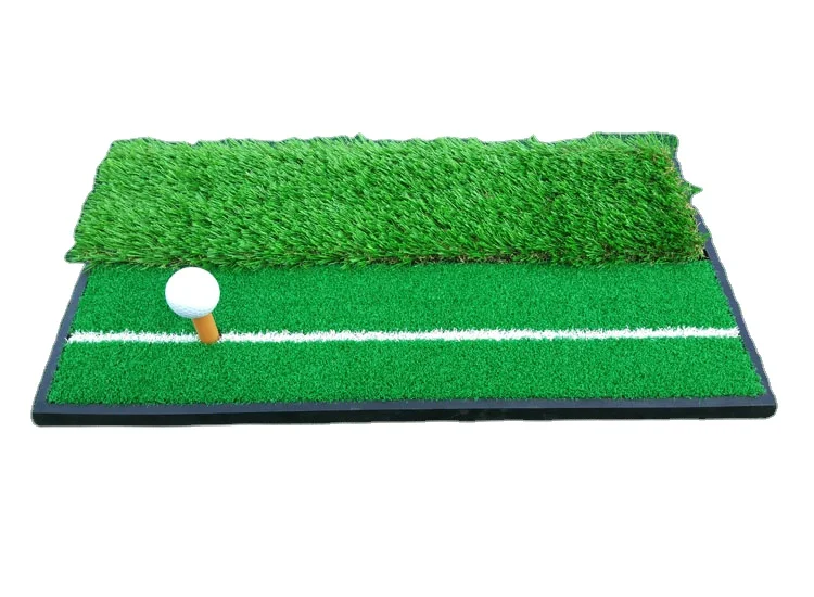 Wholesale Golf Putting Green Mat Long and Short Grass Swing Mat 3 in 1 Golf Practice Hitting Mat