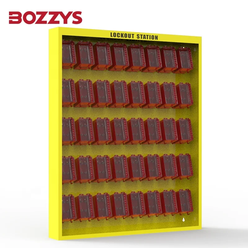 Can Accommodate 40 Boxes Safety Lockout Station Suitable for the Storage of Isolation Locks