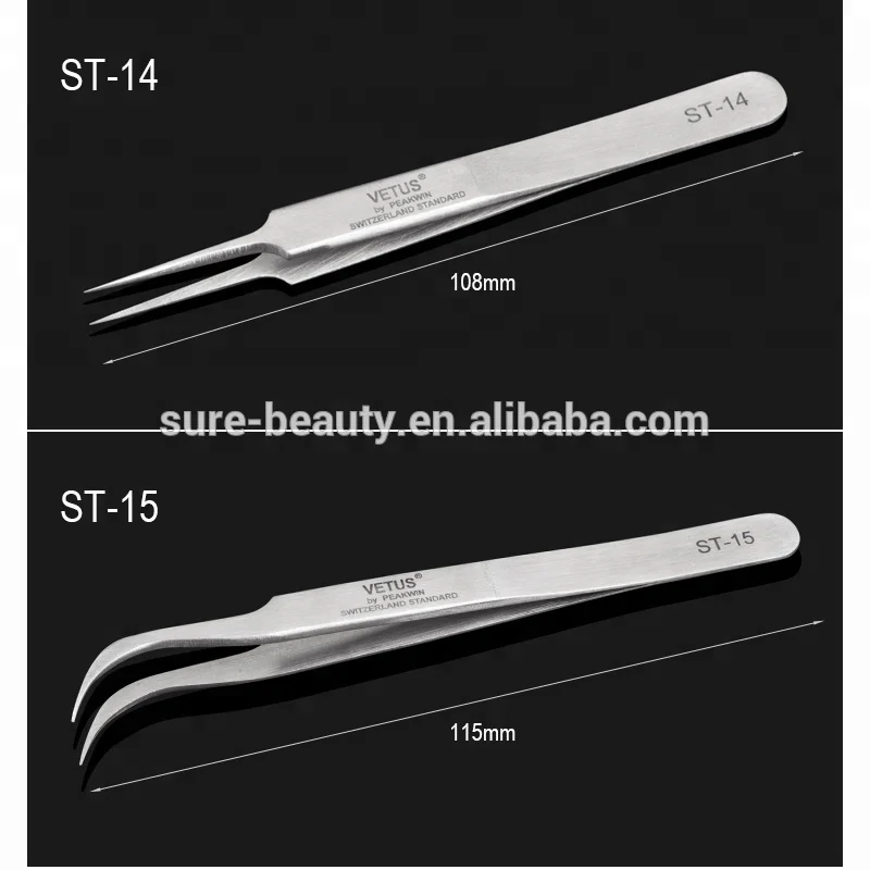 Original Vetus ST Tweezer Stainless Steel Eyelash Extension Tweezer