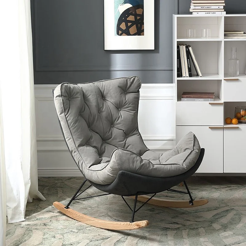 patio furniture adult cushion zero gravity metal frame footrest arm sofa relax wood base rocking recliner chair for living room