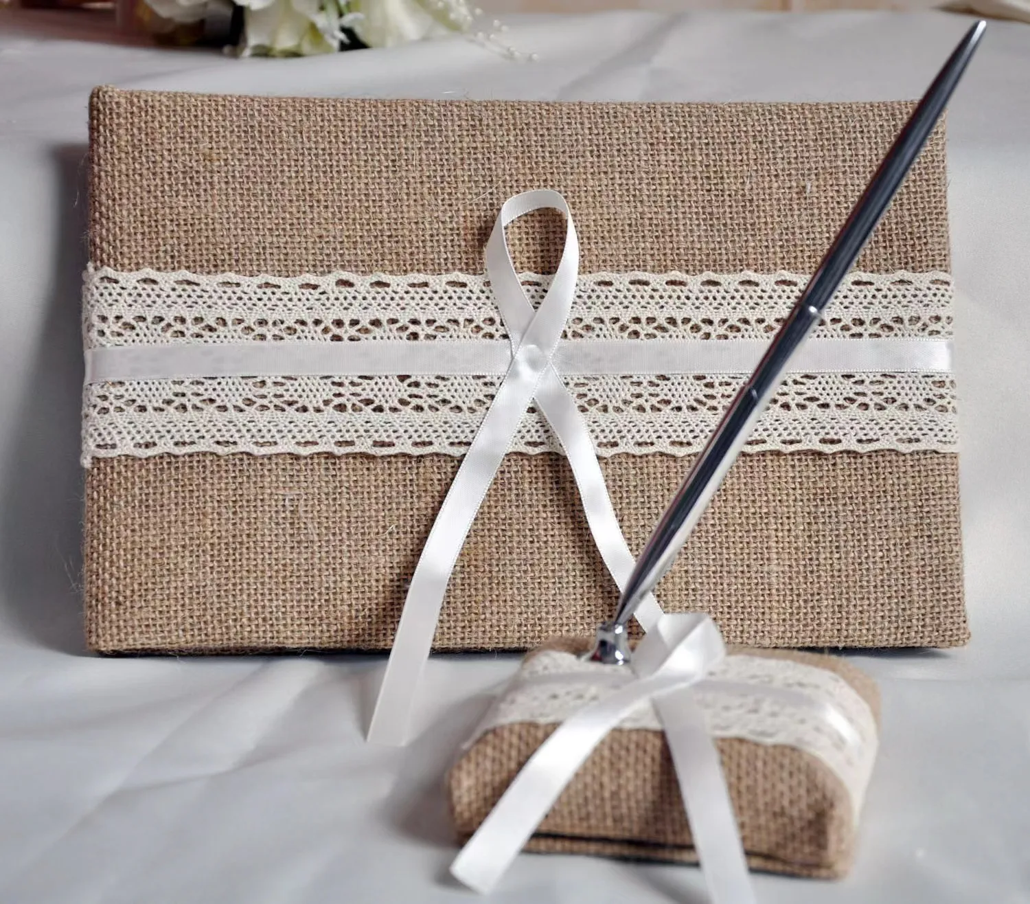 Wholesale Flower Jute Baskets Handmade Wedding Party Decoration Flower Petals Sprinkle Flower Girl Basket Wedding Engagement