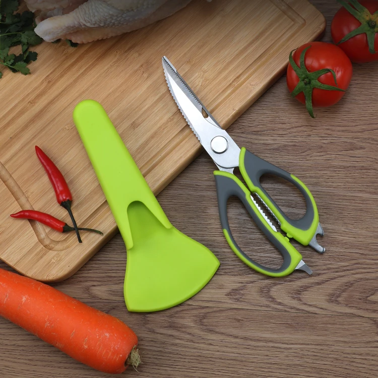  Кусачки для куриных костей 2 в 1 Многофункциональные кухонные ножницы из нержавеющей стали съемные
