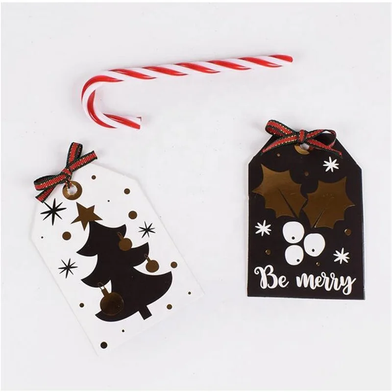 High Quality Vintage Custom Printed Christmas Gift HangTag, Personalised Cardboard Paper Tags