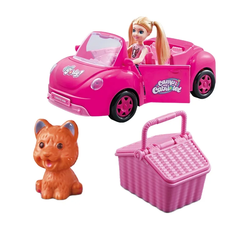 Pink Convertible Car Custom Toy Fashion Doll for Kids Girls Toys Doll