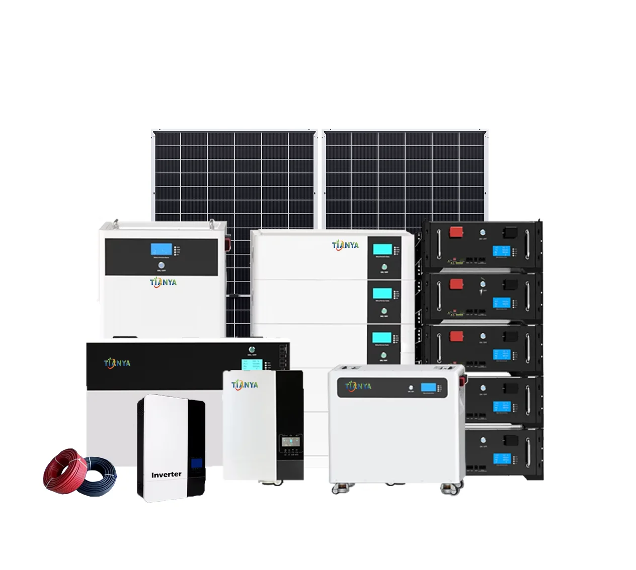 Off grid 5kw 10kw 15kw  complete full set 5 megawatt solar generator set on grid solar cell power system