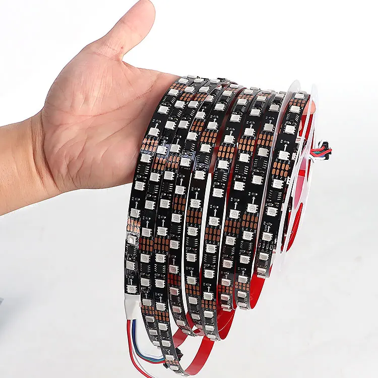 High brightness DC12V 12W led strip light 5050 5m/roll smart rgb led strip IP20 strip lights