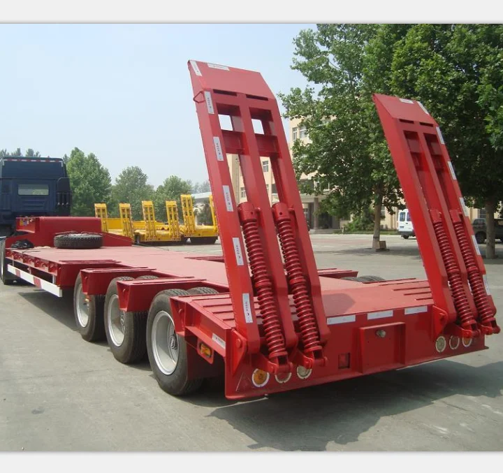 Цена по прейскуранту завода-изготовителя гидравлический выдвижной 3-х осевой 60ton «гусиная шея» низкий прицеп низкорамный 100 тонн Lowboy полуприцеп