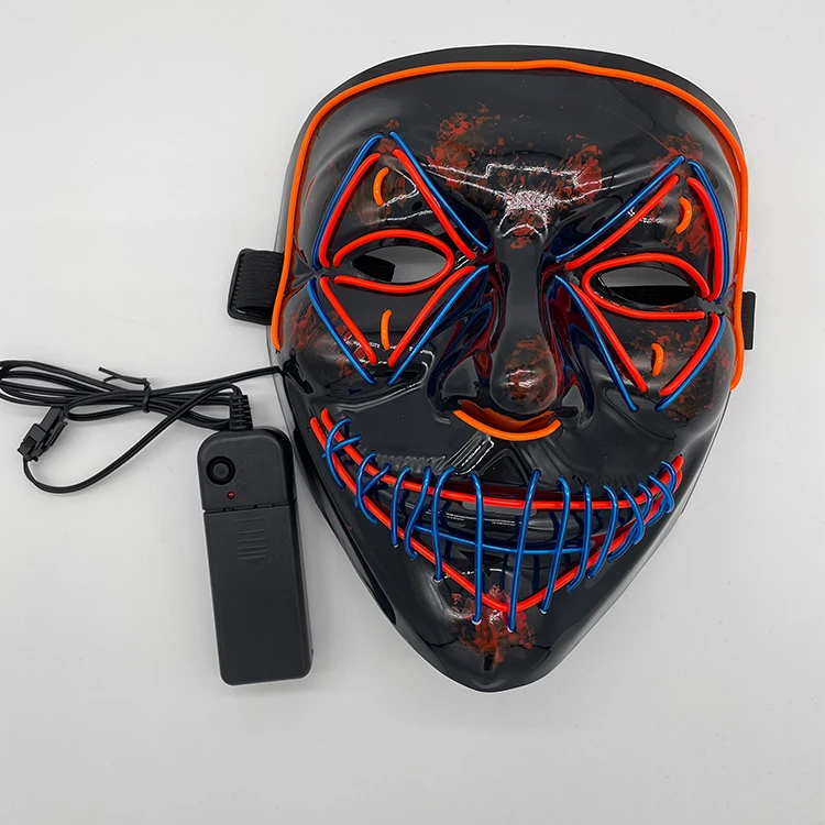 Halloween Costume Glow Clown Mask LED Cool  Mask For Halloween Cosplay  Party