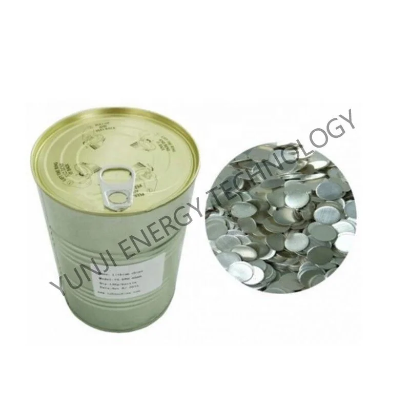 Coin Cell Sodium Foil Precut Sodium Chips For Button Cell Battery Research