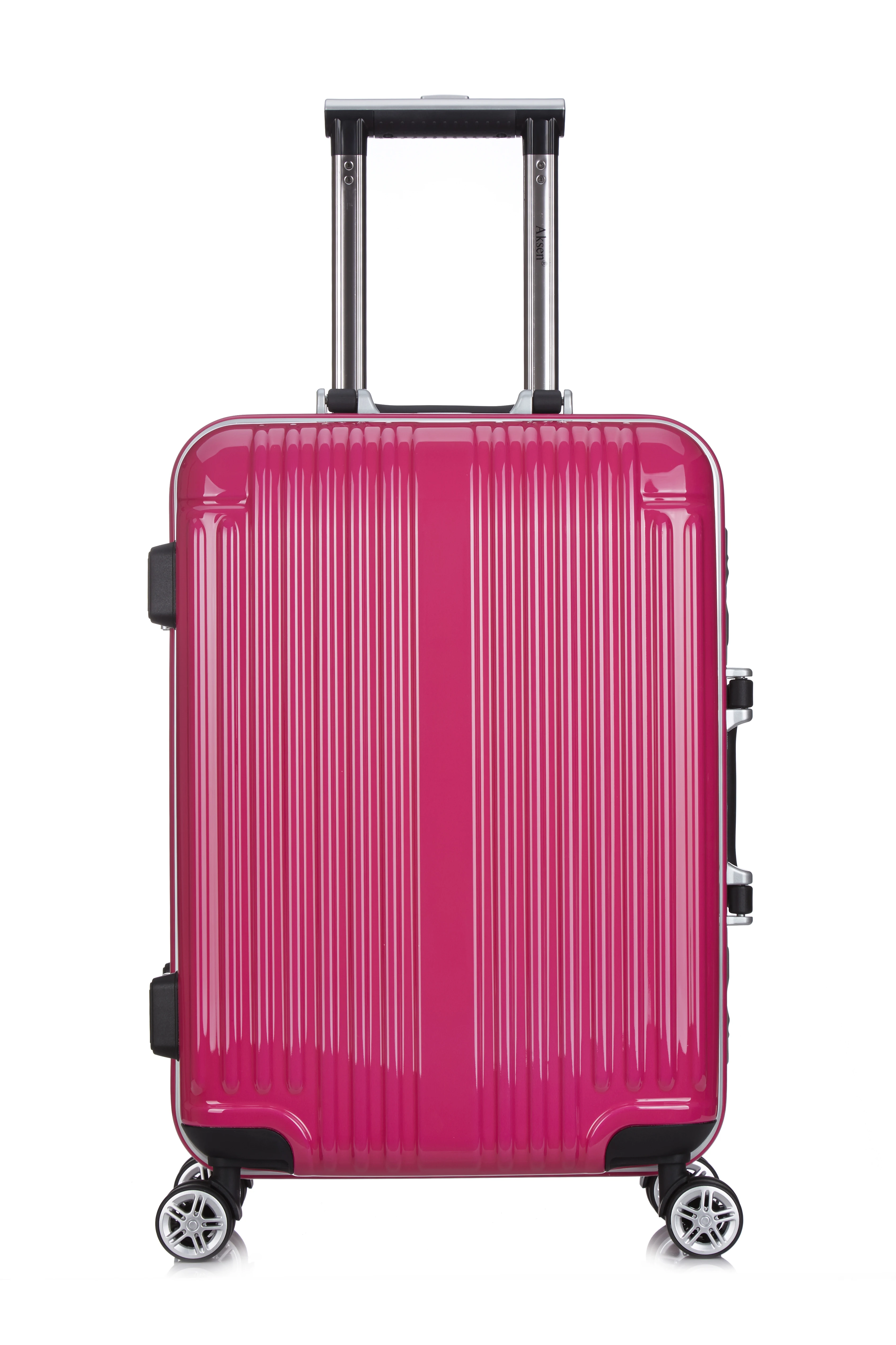 Wholesale universal wheel Lightweight shallow Aluminum frame tsa lock PC boarding suitcases luggage