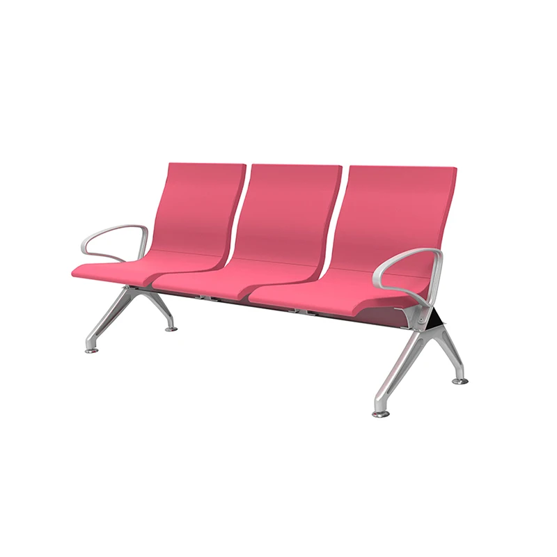 FLYA Wholesale Colourful Cushion Pu Airport Chair Modern Bank Waiting Room Bench Hospital Chair