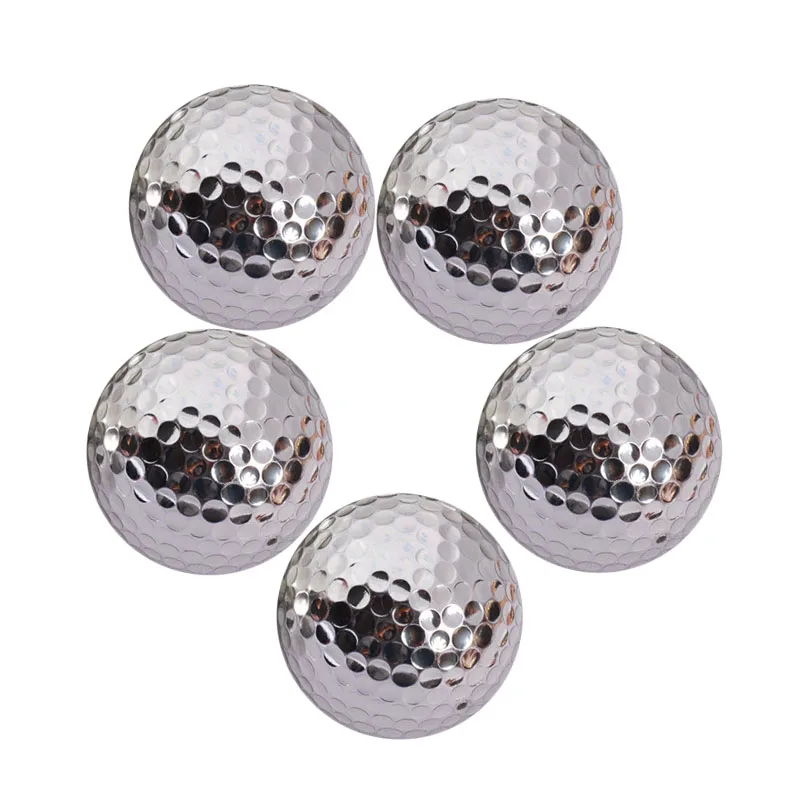 High Quality Gold or Silver Color Plating Golf Balls pelotas de golf personalizadas Wholesales OEM Golf Balls