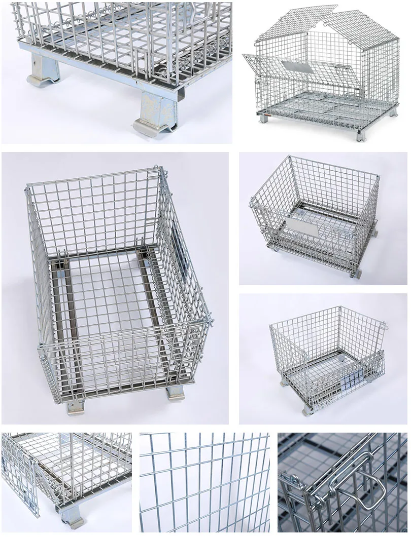 2 protective chain link Storage cages for farms, stadiums, supermarkets, factories. Barbed  wire mesh fence