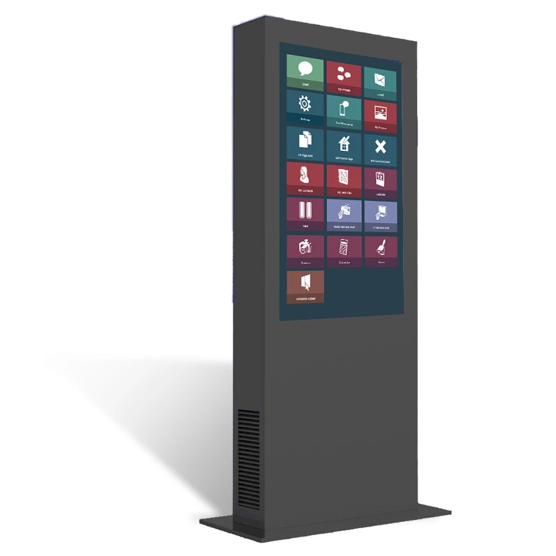 Outdoor Capacitive Touch Kiosk Totem Double Side Solar Monitor Advertising Screen LCD Display Outdoor Digital Signage