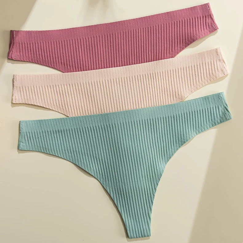 Lady One Piece Thread Seamless Thong Underwear Invisible G-string T back Panties