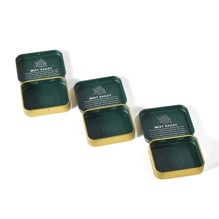 New arrival 65x52x15mm mini sugar mint storage hinged tin box