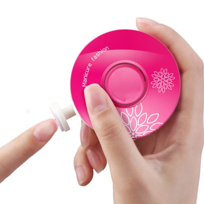 Round Shape Travel Portable Adults Baby Nail Trimmer Files Machine Drill Electric Nail Cutter Nail Clipper for Kids Infant