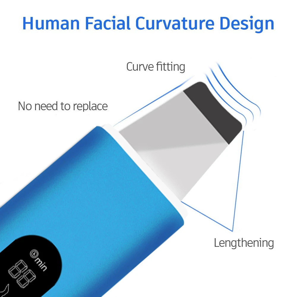 New Portable Electric Facial Cleaner Exfoliating Beauty Skin Care Machine Facial Cleaner Wholesale Ultrasonic Skin Scrubber 114g