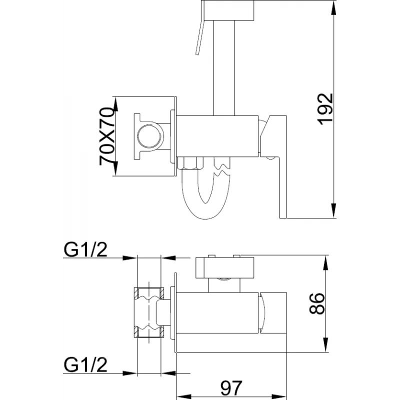 Nickle Brush Hand Held Toilet Bathroom Bidet Shower Head Spray Sprayer With Adjustable Pressure Shut-off Valve