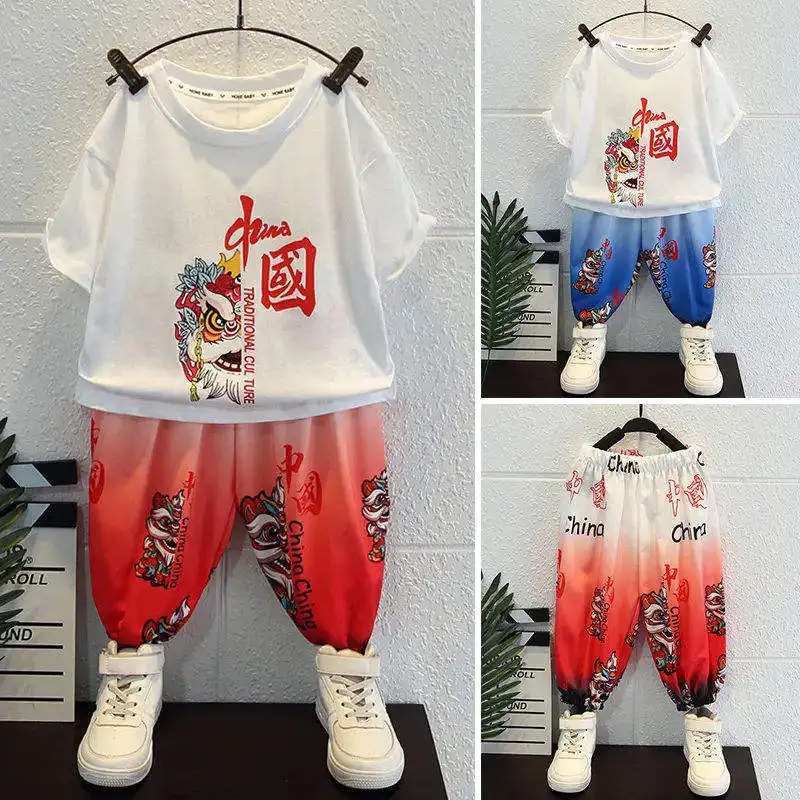 Baby Boys Summer Clothes Cotton Plaid Children Boys Summer Clothing Sets For Boy Short Sleeve Shirts + Shorts Baby Clothes Suit