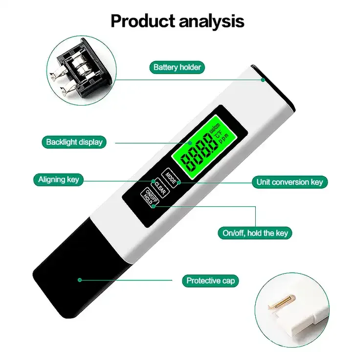 High Accuracy Digital TDS Meter Pen Type Water Tester for Garden Water Testing Easy-to-Use Digital TDS Water Tester Meter
