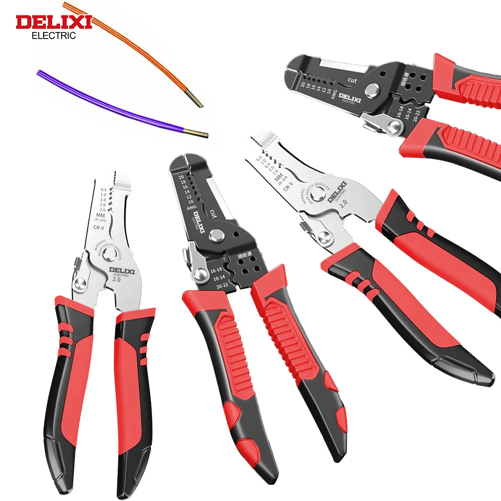 Delixi Electric Premium Quality Wire Stripper with High Hardness Steel Blade and ABS Handle Best Price Wire pliers