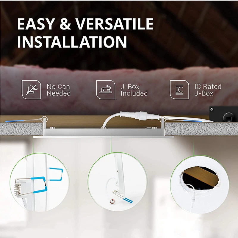 4 inch slim led panel light 12w recessed led pot light