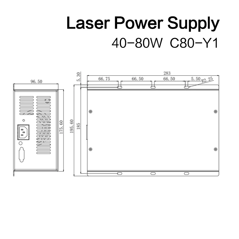 LASERPWR newest version laser source HY-C80 60W 80W CO2 Laser Power Supply for Yueming hans laser Factory direct wholesale Parts