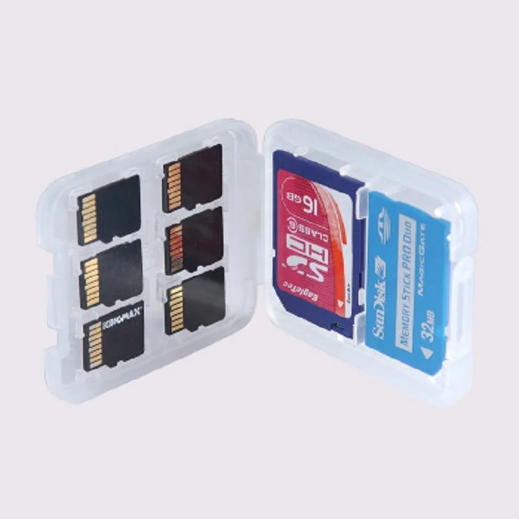 Пластиковый прозрачный чехол для карт памяти Micro SD SDHC TF