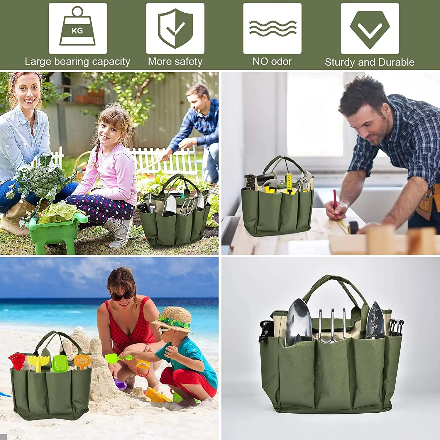 BSCI OEM factory Custom indoor outdoor tote Gardening Tool Storage Bag