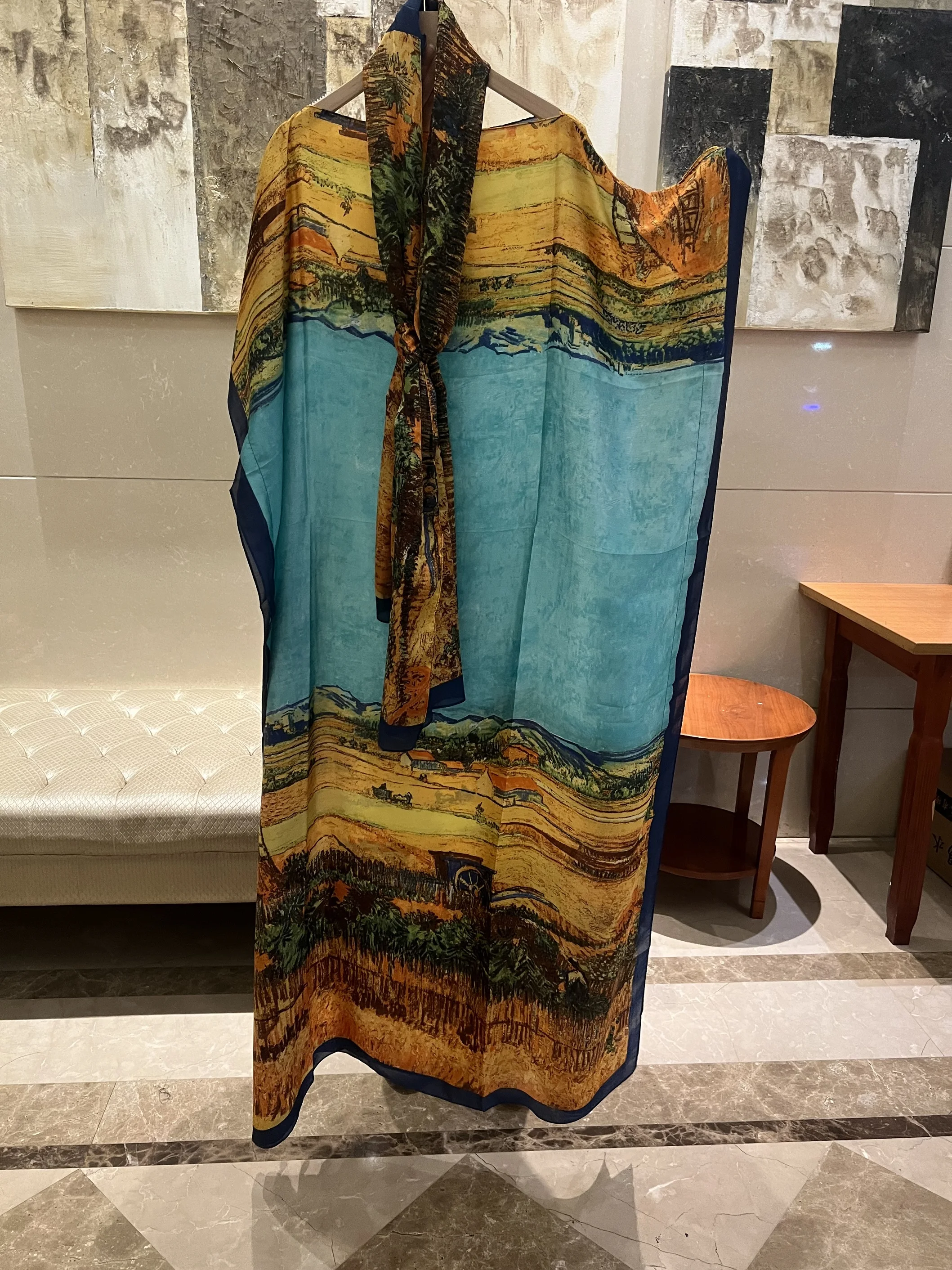 silk free size multi purpose ladies satin slip casual kaftan dress