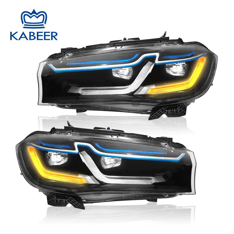 Kabeer F15 Modified headlight For BMW X5 F15 2014-2017 F15 LED headlight LED Headlamp upgrade to G30 DRL original quality