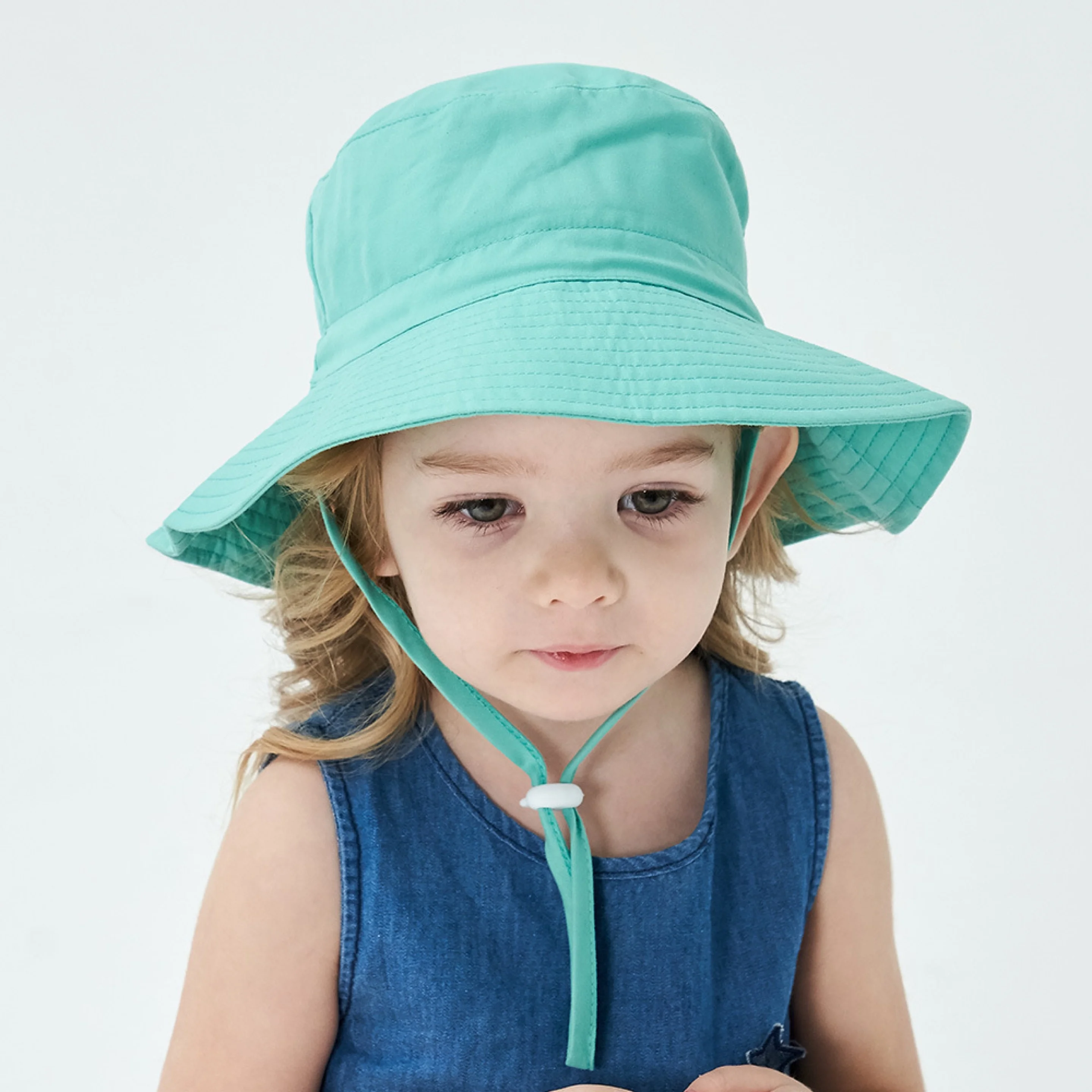 RTS Wholesale custom logo 100% polyester quick drying breathable upf 50+ baby beach sun protection hat