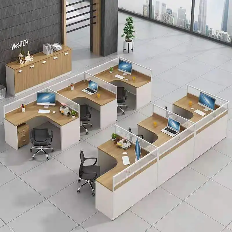 New design modern cheap luxury wood metal table and chairs commercial office furniture executive workstation desk