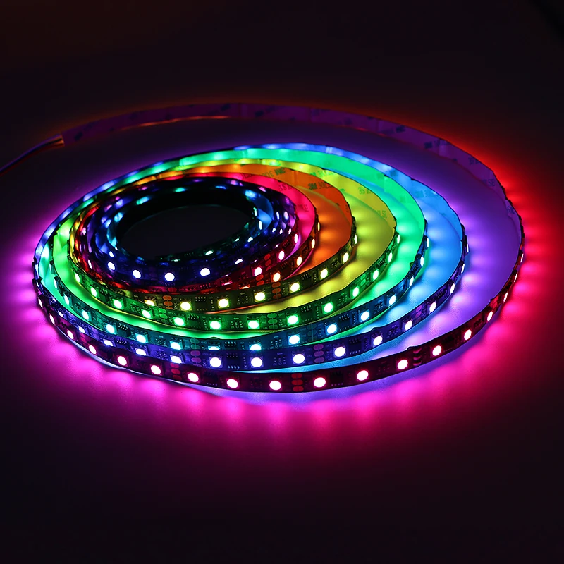 Гибкая цифровая светодиодная лента WS2811 WS2821 5 м 24 в пост. Тока/12 Тока 5050 RGB