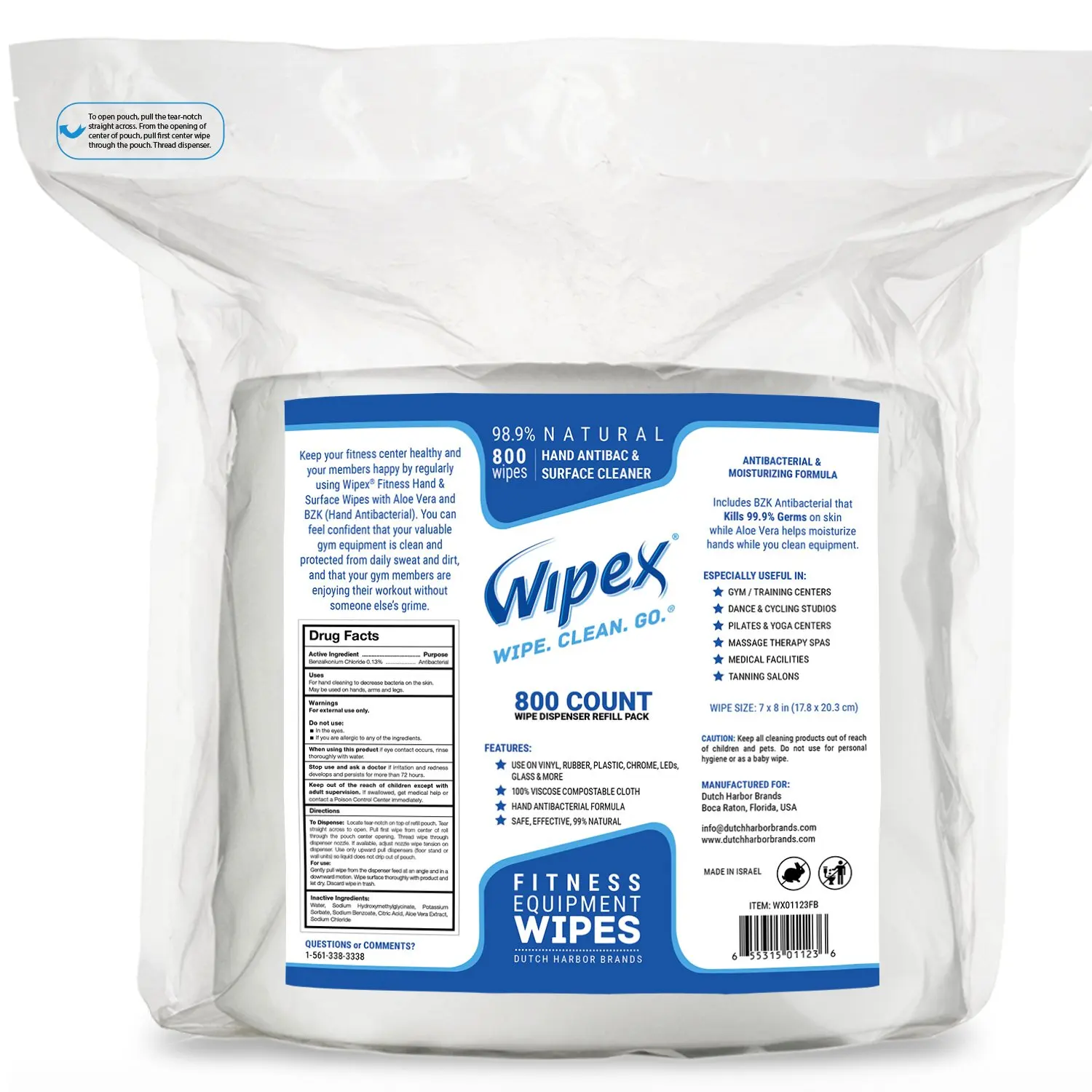 Lookon 1200 Gym and Office After Workout Gym Wipes Face Wipes After Workout Natural Fitness Equipment Wipes