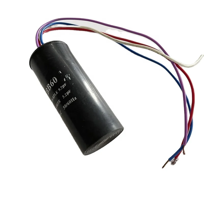 Customized 1uf To 100uf 110 450vac 50 60Hz CBB60 9.7uf 5.2uf Capacitor Ac Motor Capacitor
