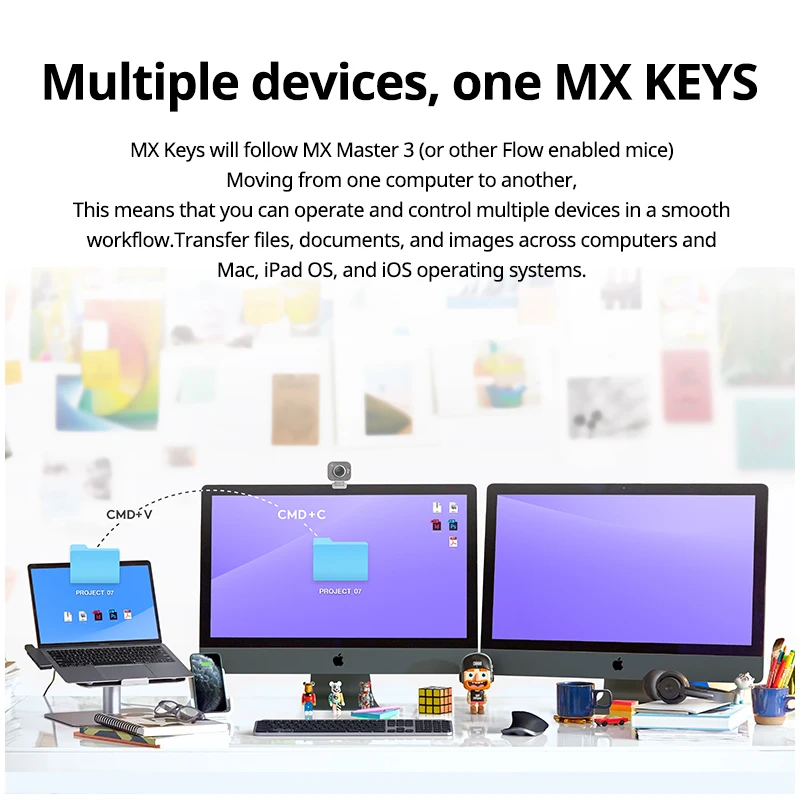 Hot Selling Wholesale Original Logitech Mx Keys For Mac Smart Office Bluetooth Backlit Rechargeable Wireless Keyboard