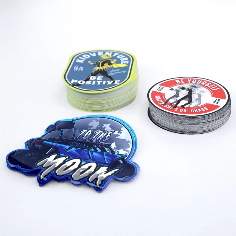 Custom Printing Waterproof PVC Vinyl Custom Stickers Adhesive Label Logo Promotion Gift Design UV Proof Die Cut Sticker
