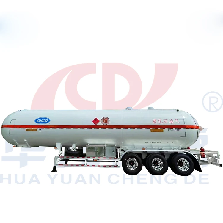 25ton Lpg Tank Semi Trailer Liquid Cooking Gas Lpg Tanker Truck
