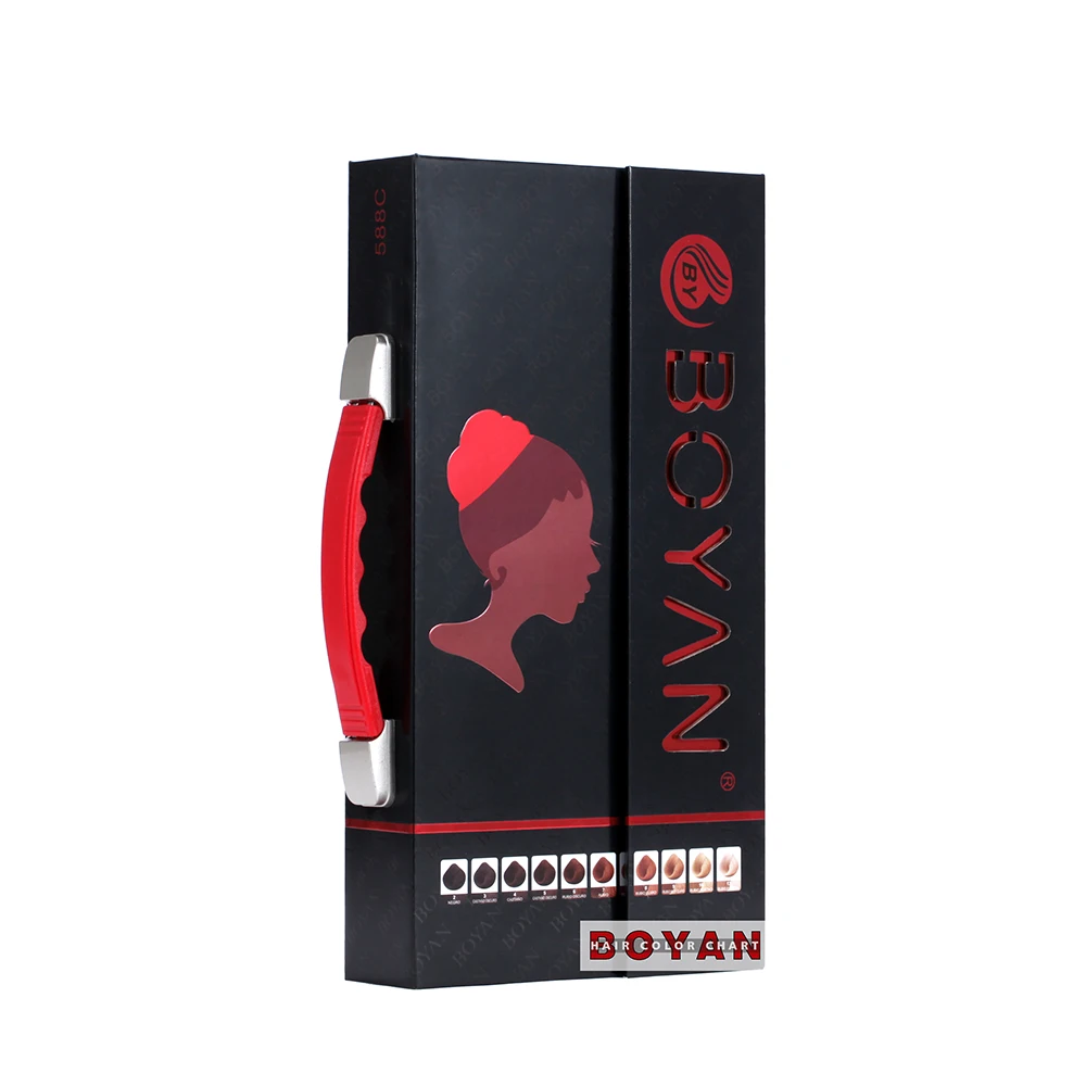 
China hair color chart manufacturer Boyan hair color chart/swatch book 