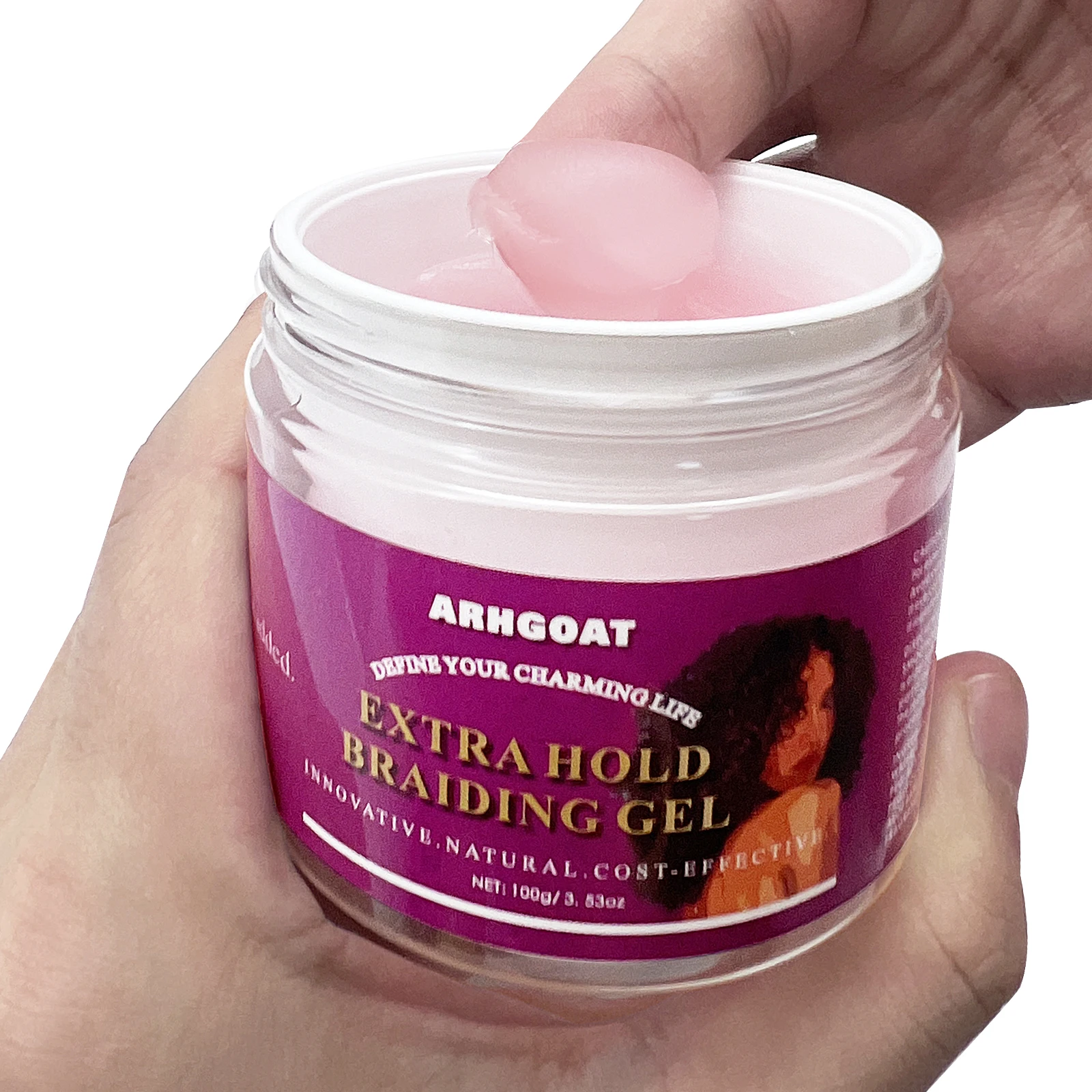 ARHGOAT Braiding Gel for Braid Private Label Extra Strong Hold Long Lasting No Flaking Natural Formula with Olive Oil and Aloe