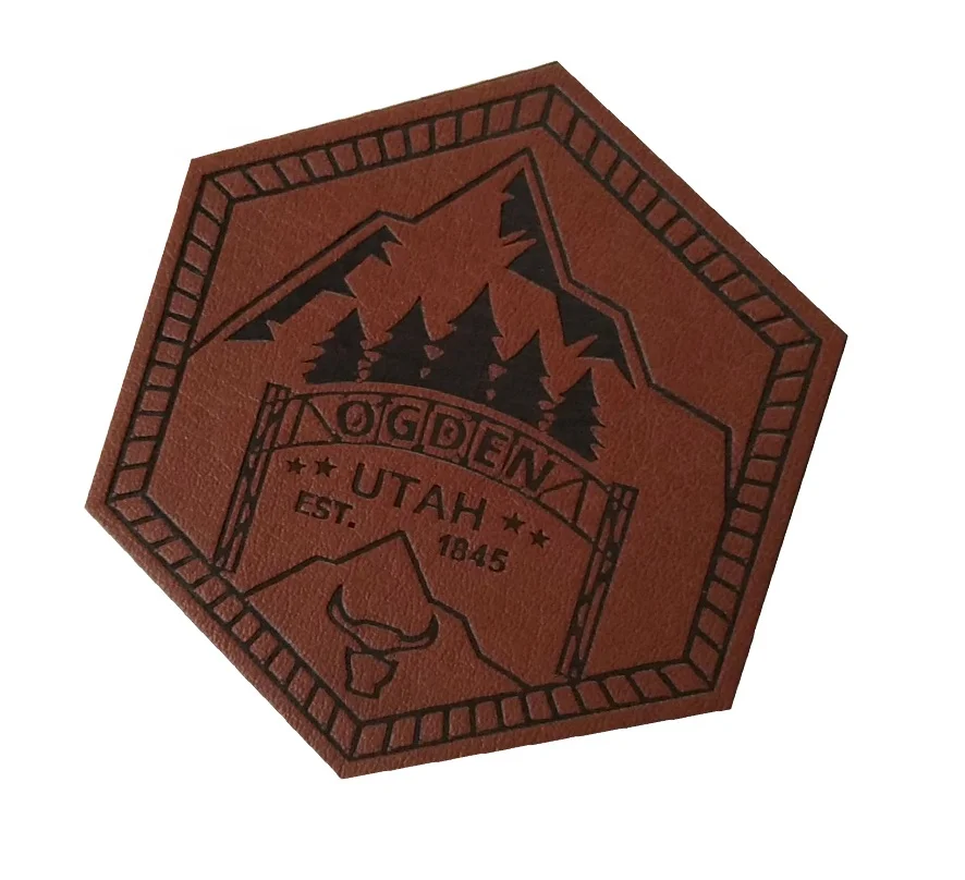 oem factory custom logo heat transfer double sided woven labels for clothing / woven label beanie hat / cap